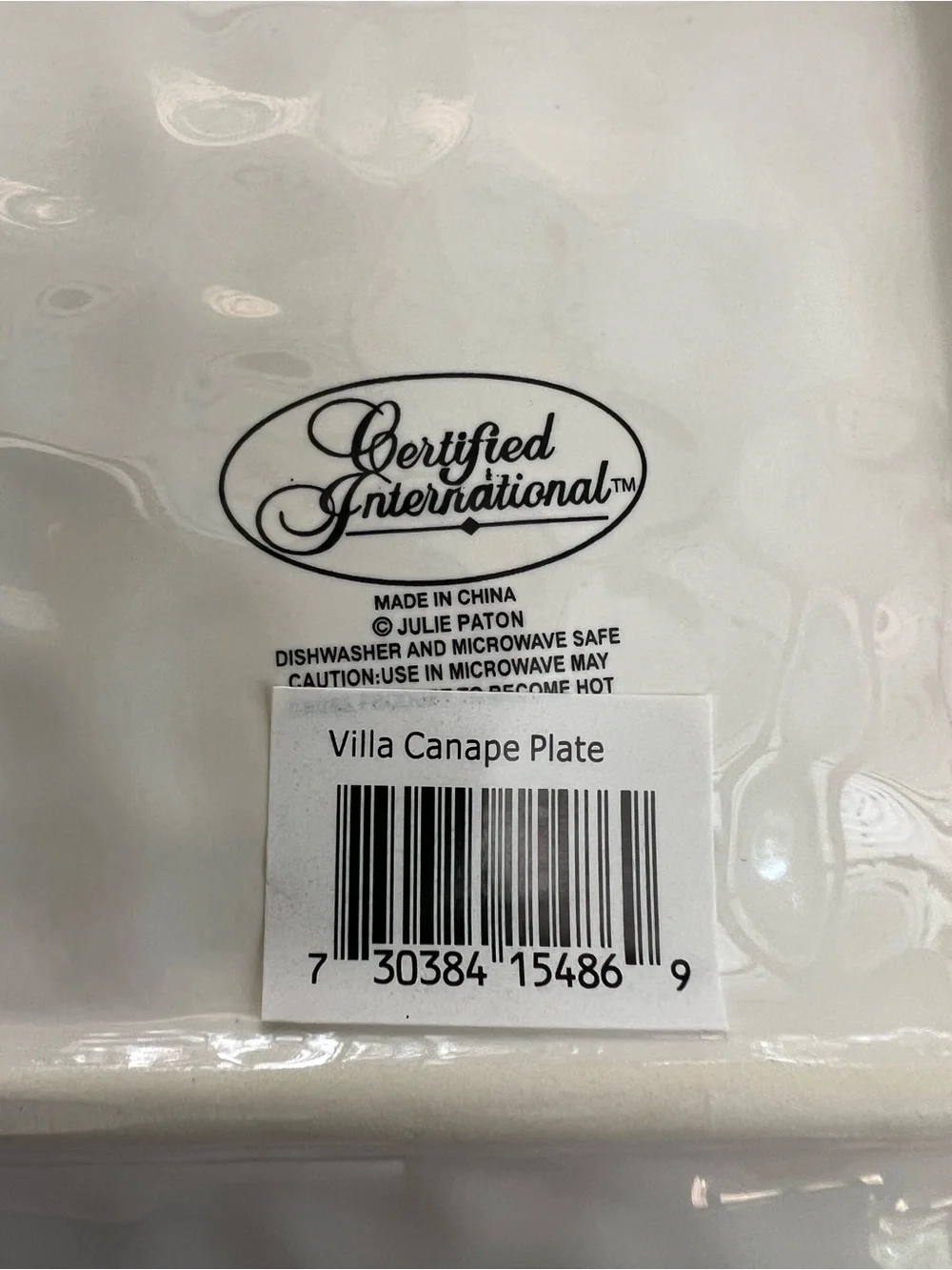 CERTIFIED INTERNATIONAL Julie Paton Villa Canape Plate Dash Of That 3 Plates NWT